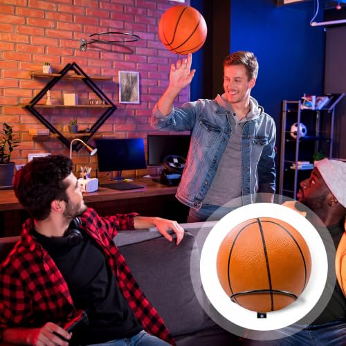 Threan Basketball Holder Wall Mount, Sports Ball Storage Display Rack for Basketball Football Volleyball Soccer, Metal Black Ball Holder, Room Decor Saver Storage Display