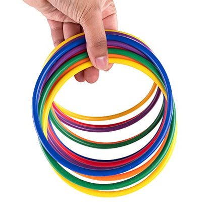 Super Z Outlet 30 Piece Carnival Outdoor Fair Tossing Games Toy Party Set with 12 Rings, 12 Bean Bags, and 6 Cones