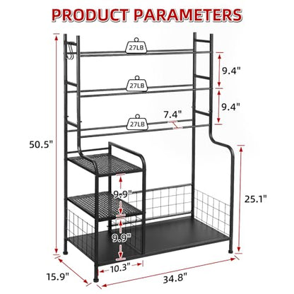Disc Golf Storage Rack, Large Capacity Metal Organizer with Hooks for Sports Equipment, Holds 140+ Discs