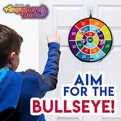 Franklin Sports Anywhere Darts - Double-Sided Dart Target Hangs Anywhere - Perfect for Kids and Families