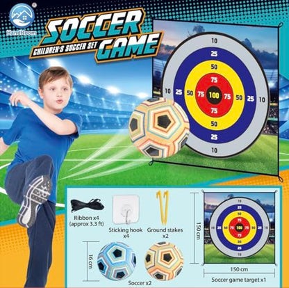 MHM's Ultimate Indoor Golf Chipping Game Mat - Premium Practice Mat - Ideal Golf Simulator for Home Use - style: Ultimate Soccer Bullseye