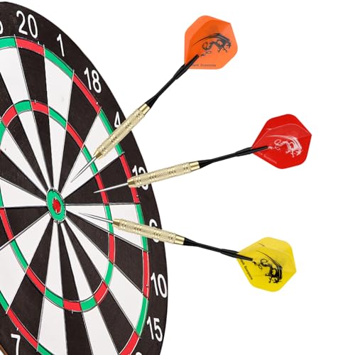 Accmor 18 Pack Steel Tip Darts, Metal Tip Dart Set, Darts Metal Tip Set, Metal Darts for Dartboard - style: 20G Darts