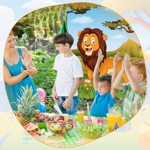 PLULON Pin The Tail on The Lion Party Game Kids Lion Games Poster with Tail Stickers for for Lion Party Favors Boys Birthday Party Supplies Party Decorations - style: Lion