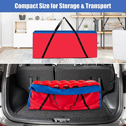 HONEY JOY Giant 4-in-a Row Carry and Storage Bag, Large & Sturdy Carrying Bag for Jumbo 4-to-Score Giant Game Set, Life Size Yard Game Storage Case (Game Set Not Included)