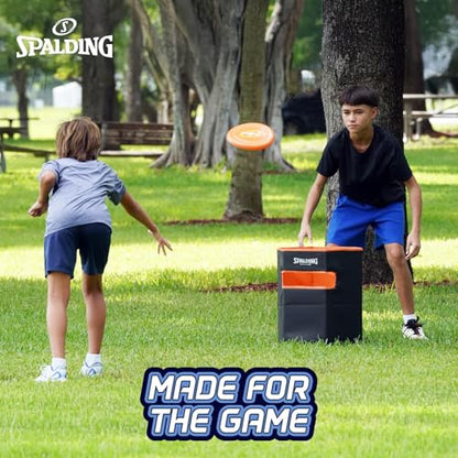 Spalding - Disc Toss Game Set, Includes 2 Folding Target Cans & 2 Discs, Easy Setup Outdoor Game for All Ages, Travel-Friendly for Backyard, Beach, Park, Camping, Tailgates