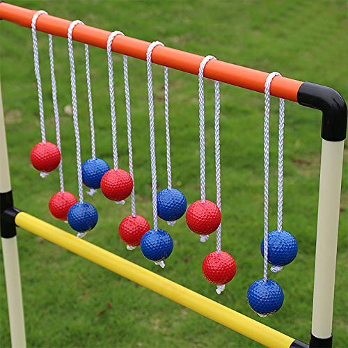 Cedilis 12 Pair Ladder Balls Replacement for Toss Match Golf Game Set Ladder Ball Bolas, Made from Real Golf Ball (6 Red + 6 Blue)