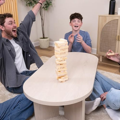 Elbow Room Games Balance Quest, Classic Skill & Strategy Stacking Game with 54 Wooden Pieces, Family Fun for All Ages