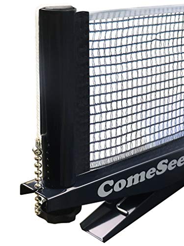 Comesee Ping Pong Nets Replacement, with Chain Tension Table Tennis Nets for Any Table 60 to 72 Inch, 2 Pack Black
