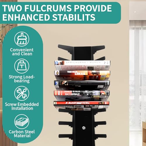 Video Game Storage Organizer Wall Mount - Metal Media Shelf Holds Up to 72 Disc Boxes, Game Case Holder for PS, Xbox, Switch, Space Saving 4-Pack Disc Holder, No Tools Needed (4-Pack)
