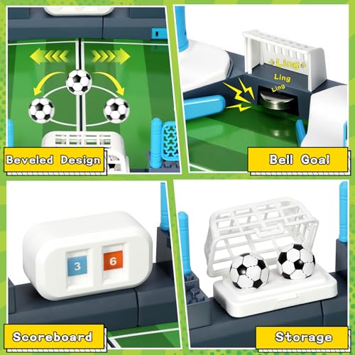 Mini Foosball Table Game for Boys Soccer Game Set Gifts Kids Toy Football Games Board for Indoor Sports Game Room Pinball Interactive Birthday Gift Toys for 3 4 5 6 7 8-12 Year Old Family Gatherings