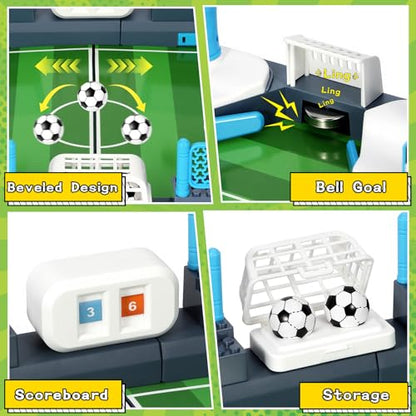 Mini Foosball Table Game for Boys Soccer Game Set Gifts Kids Toy Football Games Board for Indoor Sports Game Room Pinball Interactive Birthday Gift Toys for 3 4 5 6 7 8-12 Year Old Family Gatherings