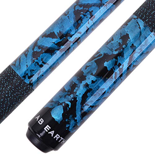 58 inch Hand-Painted Series 2-Piece Billiard Pool Cue Stick with Irish Linen Wrap - color: Blue, size: 18oz