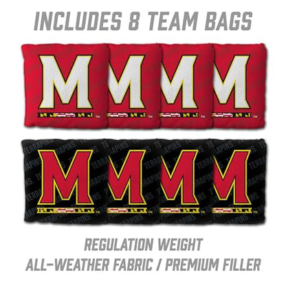 YouTheFan NCAA 2' x 4' Slogan Series Professional Wood Cornhole Game with Logo Bags - color: Maryland Terrapins