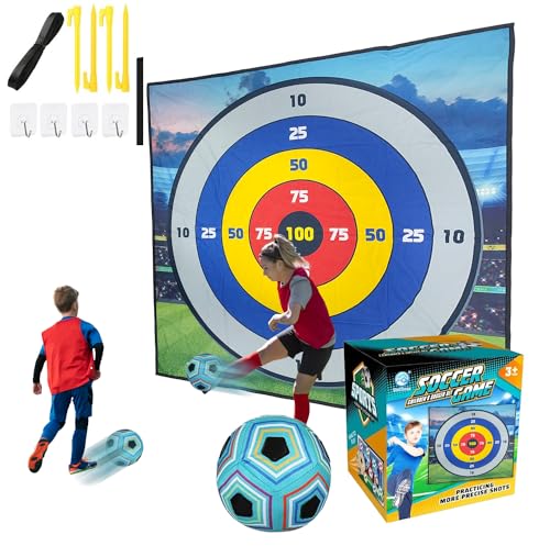 MHM's Ultimate Indoor Golf Chipping Game Mat - Premium Practice Mat - Ideal Golf Simulator for Home Use - style: Ultimate Soccer Bullseye