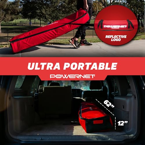 PowerNet Soccer Goal for Backyard, 3Mx2M / 6x4 / 8x4 / 12x6 / 14x7 /18.5x6.5 / 21x7 / 24 x 8 Portable Soccer Net, Sports & Outdoors Training Equipment, Quick Setup 1 Goal & Zipper Storage Bag - style: 21 x 7 FT