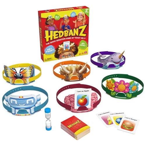 Spin Master Games, Hedbanz 2023 Edition with New Cards, Picture Guessing Board Game, for Family & Kids, 2-6 Players, for Ages 6 & Up - style: Hedbanz Classic, 2nd Edition 2023