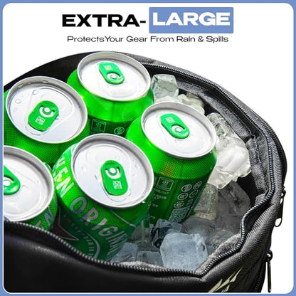 Lightweight Frisbee Disc Golf Bag with Cooler for Large Storage – Disc Golf Carry Bag with Comfortable Strap, Extra Padding & Multiple Pockets for Water Bottles, 18 Frisbee Disk, 12 Cans