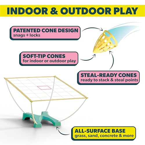 The Original Cone Toss Outdoor Target Tossing Outdoor Game | A New Twist on Cornhole and Bean Bag Toss Games | Perfect for Family, Friends, BBQs, & Tailgates | Fun for all Ages, 8 and Up