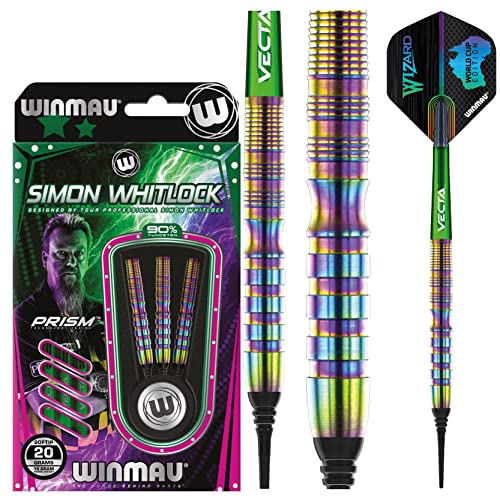 Winmau Darts - Simon Whitlock | Daryl Gurney | Joe Cullen | Danny Noppert - 18g Barrel/ 20g Full - Professional Players - Soft Tip Darts - Includes Dart Flights and Shafts