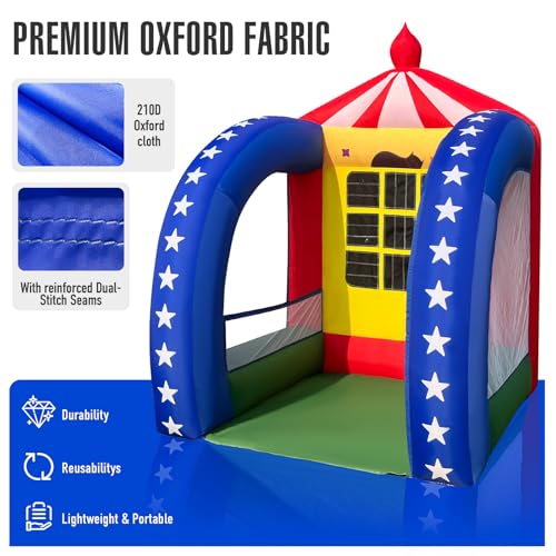 Inflatable Carnival Games — 6.5×6.5×9FT, Built-in Blower, Quick-Inflate — Tic Tac Toe (Indoor & Outdoor Game for Backyard Parties, Team Challenges & Carnival Events) - style: Tic Tac Toe