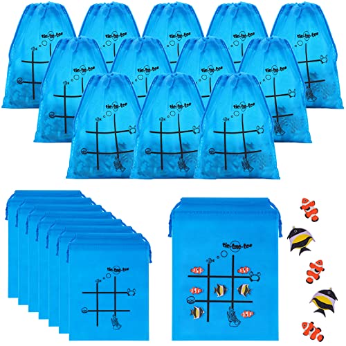 Sotiff 36 Set Tic Tac Toe Game Bulk for Kids Valentine's Day Gifts for Kids Tic Tac Toe with Bag Classroom Prizes Games for School Exchange Birthday Party Favor(5.9x7.9'', sea Animal) - style: Sea Animal