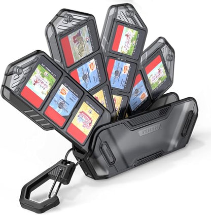 Mumba 12 Switch Game Card Case Holder for Nintendo Switch Game Cards, Portable and Exquisite Protective Hard Shell with 4 Layer Rotatable Holder for Nintendo Switch 2/Switch/Switch OLED/Lite (Black) - color: Black