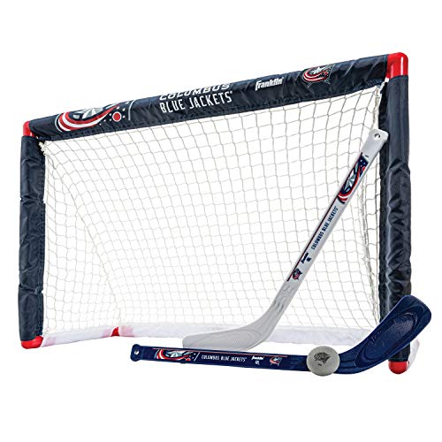 Franklin Sports NHL Mini Hockey Set - Kids Indoor Knee Hockey Goal, Ball, + 2 Stick Combo - Youth Team Indoor Toy Set - Official - Ages 3+