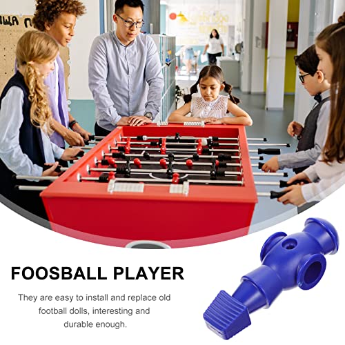 Homoyoyo 4pcs Foosball Man Statue Table Guys Figurine Robbot Man Soccer Games Player Mini Doll Figure Football Machine Accessories Replacement Parts Red Blue Black White - color: Blue