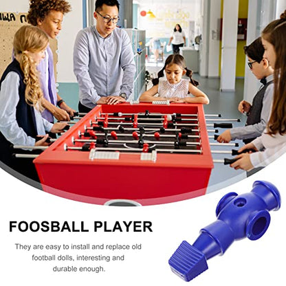 Homoyoyo 4pcs Foosball Man Statue Table Guys Figurine Robbot Man Soccer Games Player Mini Doll Figure Football Machine Accessories Replacement Parts Red Blue Black White - color: Blue