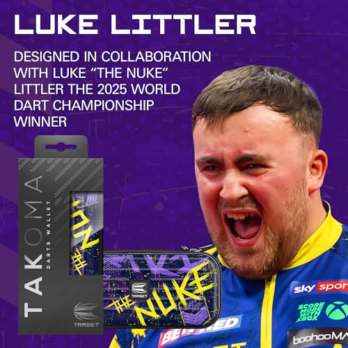 TARGET Darts Luke Littler Takoma Wallet, Regular/XL, Luke Littler Darts Case, Darts Holder, XL Dart Wallet, Darts Set Storage Cases - size: Standard