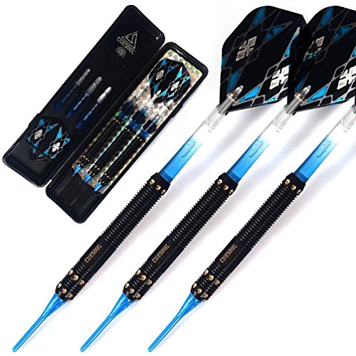 CUESOUL Soft Tip Darts Set Plastic Tip with Dart Case - color: 16g-Brass