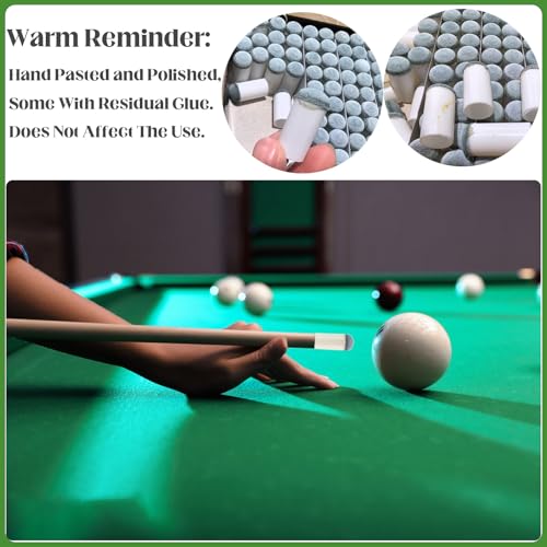 20pcs Slip On Pool Cue Tips, 4 Sizes Pool Queue Stick Tips Replacement Kit, Billiard Cue Sticks Tips Pool Cue Repair Kit Pool Table Accessories (9mm/ 10mm/ 12mm/ 13mm, Each Size 5pcs)