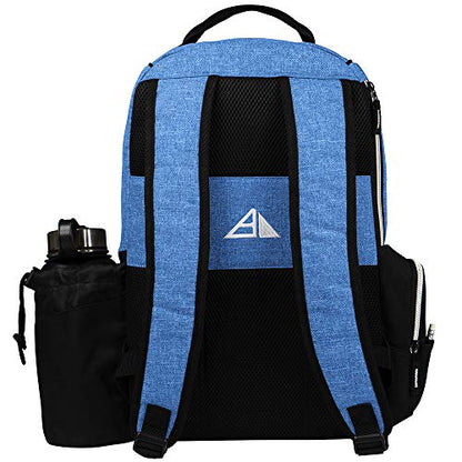 Axiom Discs Shuttle Disc Golf Backpack Bag (Choose Your Style and Color) - color: Heather Blue, style: Without Velcro Side Panel