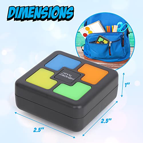 Point Games Handheld Memory Game, Kids Electronic Games, Sequence Fun for Kids with Lights & Sounds, Brain Challenge for Boys & Girls Ages 8+ - style: Square Memory Flash