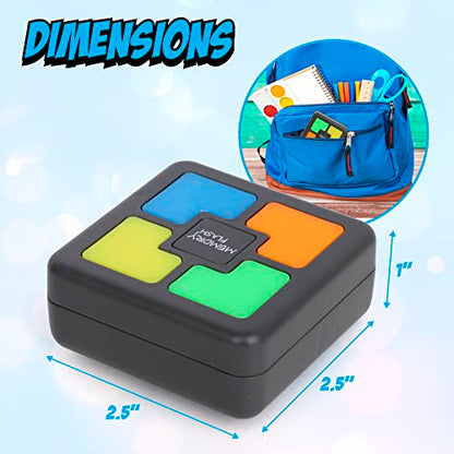 Point Games Handheld Memory Game, Kids Electronic Games, Sequence Fun for Kids with Lights & Sounds, Brain Challenge for Boys & Girls Ages 8+ - style: Square Memory Flash