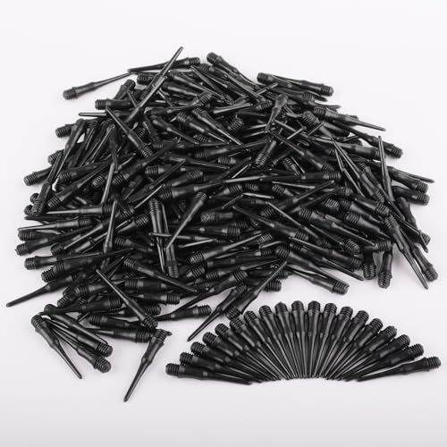Soft Dart Tips 2BA Thread Plastic Soft Tip Dart Points Soft Dart Tips Replacement Dart Accessories for Dartboard-Black