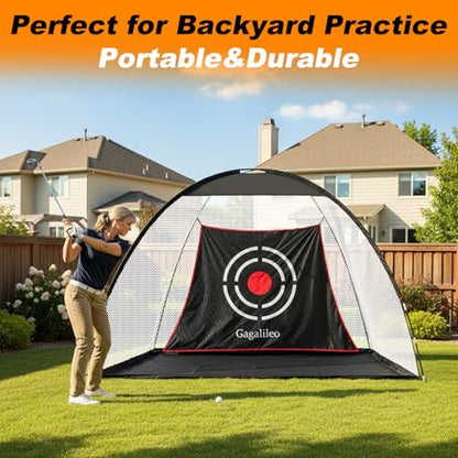 Gagalileo Golf Target Cloth: Protective Net Portable Easy Setup with S-Hooks & Ropes Indoor Outdoor Practice All Golfers Training Accuracy for Backyard Garage - size: 7.8X5X3.6FT