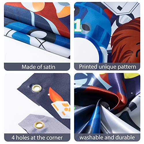 Galaxy Wars Toss Games with 4 Bean Bags - Indoor Outdoor Fun Throwing Game Backdrop Banner Party Activities Space Galaxy Wars Themed Birthday Party Favors Supplies Decoration for Adult