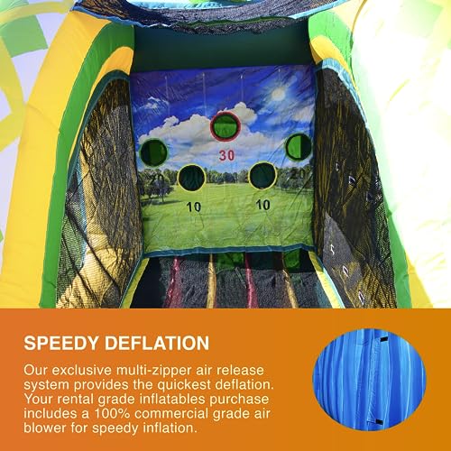JumpOrange Golf Target Game Inflatable (with Blower), Kids and Adults, Commercial Grade, Rental Game, Target Holes, Toss Throwing Game, Outdoor Indoor, 15oz PVC Vinyl, <90 LBS - style: Golf