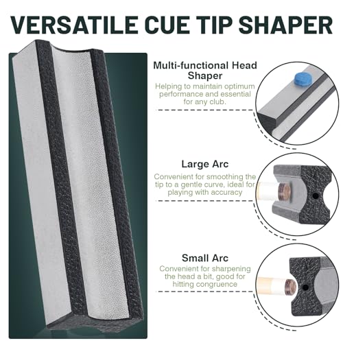 Pool Cue Tips Shaper, Multifunctional Pool Stick Rapid Repair Tool, Pool Cue Tips Replacement Kit Billiards Accessories Pool Cue Accessories for Every Enthusiast - size: 2 Pack