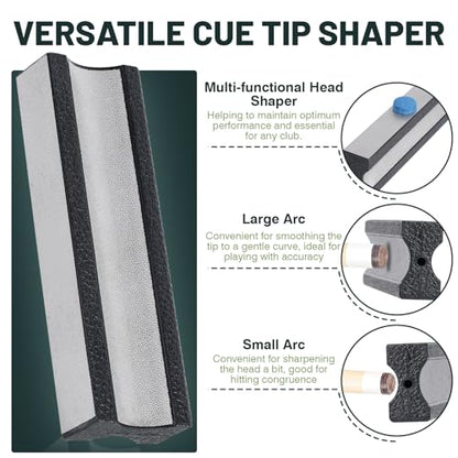 Pool Cue Tips Shaper, Multifunctional Pool Stick Rapid Repair Tool, Pool Cue Tips Replacement Kit Billiards Accessories Pool Cue Accessories for Every Enthusiast - size: 1 Pack