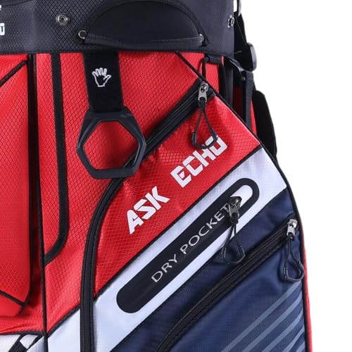 ASK ECHO T-Lock Golf Cart Bag, Quiet 14-Way Full-Length Divider - color: Navy Blue