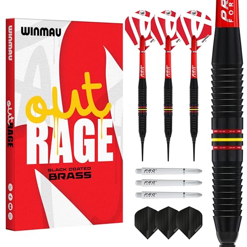 Winmau Darts - Sniper | Wildcats | Blackout - 90% Tungsten Soft Tip Darts - Includes Dart Flights and Shafts