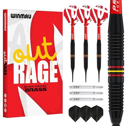 Winmau Darts - Sniper | Wildcats | Blackout - 90% Tungsten Soft Tip Darts - Includes Dart Flights and Shafts