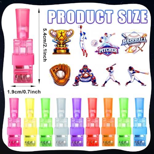 24PCS Baseball Party Favors Finger Lights, 8 Designs Light Up Finger Lights for Kids Birthday Party Favors, Goodie Bag Stuffers Bulk Party Favors, Light Up for Kids Baseball Birthday Decorations
