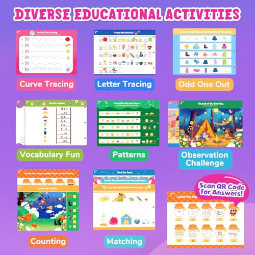 JoyCat Seek & Find Game Book, Educational Toys for Girls Ages 3-5, Preschool Learning Activities for Toddlers & Kids, Christmas Road Trip Travel Toys for Car & Airplane, Gifts for 3 4 5 6 Year Olds - style: 3. Seek & Find Girls