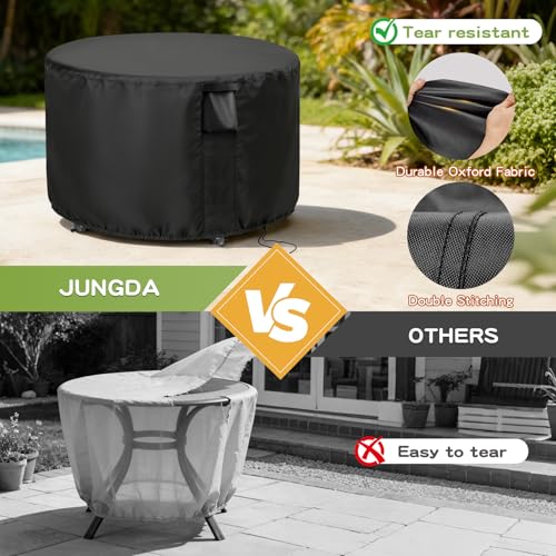 Patio Furniture Covers Round,28 Inch Outdoor Table Cover Waterproof,Round Patio Furniture Cover for All Weather Resistant - 28 x 28 Inch - size: 28" DIA x 28" H
