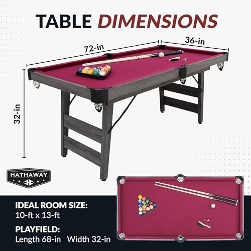 6' Pendleton Portable Pool Table