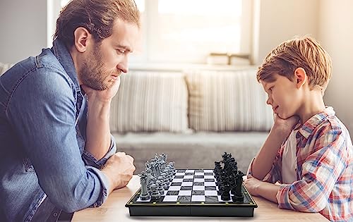 Lexibook - Harry Potter Chess Games, Magnetic and Foldable Chess Board, 32 Pieces, Family Game, CGM300HP - style: CGM300HP
