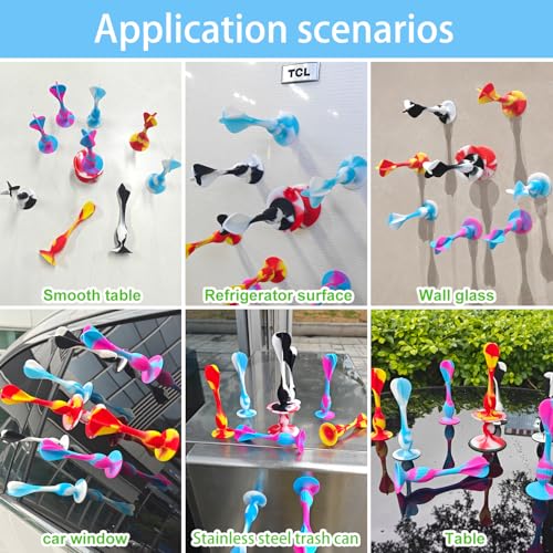 Outdoor Throwing Games Silicone Soft Darts Toys, 12Pcs Suction Cup Sticky Flying Darts, Fun Party Yard Game for Adults Kids, Beach Backyard Family Activity